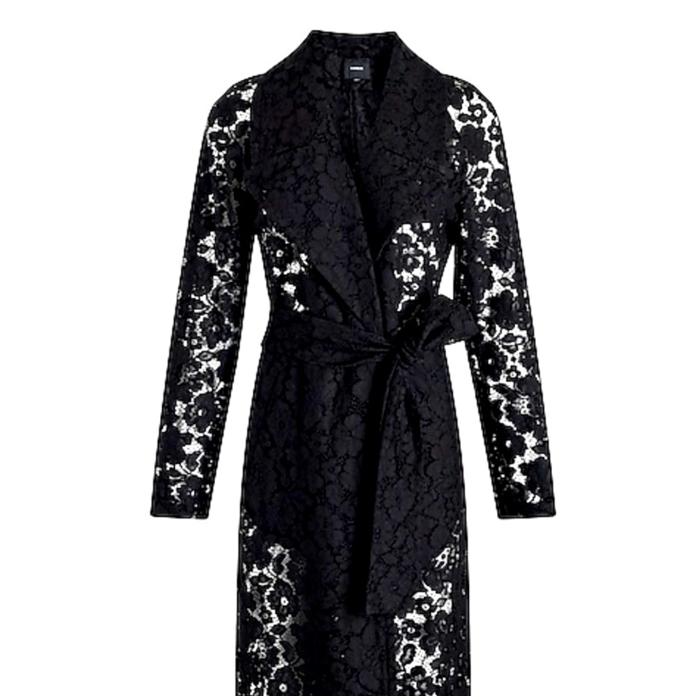 Lace belted trenchcoat new
